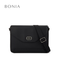 Bonia Black Lock Crossbody Bag