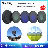 SmallRig Threaded Filter Kit for DJI Osmo Action 6, CPL & ND16 & ND32/8 Filter Kit w Silicone Lens C