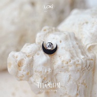 Astm standard F136 Titanium earrings - STONE MOON