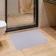 【B+】10秒頂吸 軟式珪藻土吸水地墊 灰格紋(60x40cm)