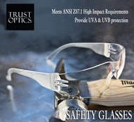 TRUST OPTICS - Z87 美國安全標準 ANSI Z87.1標準護目鏡防護安全眼鏡 防飛沫UV眼罩 - 透明 [平行進口]