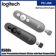 Logitech R500s Laser Presentation Remote Clicker with Dual Connectivity Bluetooth or USB Wireless Pr