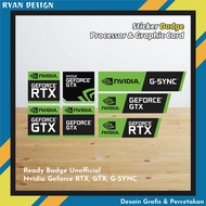 Nvidia Geforce RTX GTX G-Sync Logo Sticker Badge Graphic Card