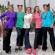BA BA GAM SHIRT ROUND NECK CNY women's blue clothes for going to temples in all colors (sold separat