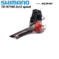 Shimano ตัวจักรยานเสือหมอบหน้า105 R7100 2X12FD-R7100ความเร็วสูงด้านหน้า Derailleur Braze On Bike Par
