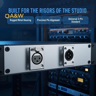 A&W 4Pcs 3-Pin XLR Panel Mount Connector Set 2 Male + 2 Female Soets for Outdoor Performance Audio C