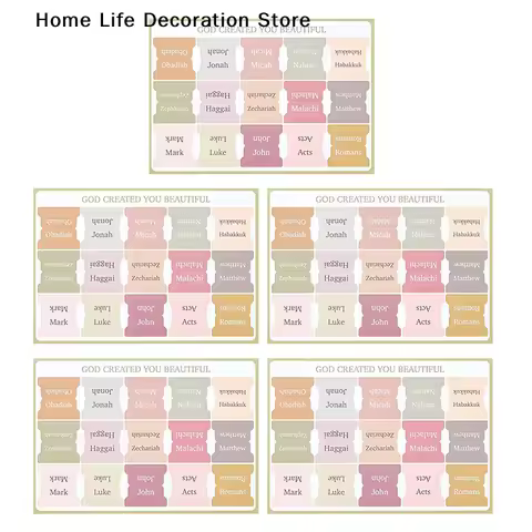 Spanish Bible Tabs, 75 Tabs, Pastel Bloom Theme, Laminated Bible Tabs for Women and Men, Bible Tabs 