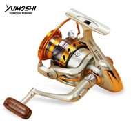 YUMOSHI Metal Spool Spinning Reel Mesin Pancing 12BB 4.1:1 5.2:1 5.5:1 UL Fishing Reel 1000 2000 3000 4000 Surf Reel 9000 8000 7000 6000 5000 Jigging Rod Reels Fishing Tackle
