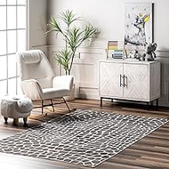 nuLOOM Nora Kids Giraffe Machine Washable Area Rug, 7x9, Dark Grey