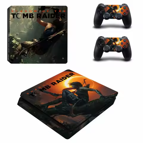 Tomb Raider PS4 Slim Skin Sticker For Console and Controllers PS4 Slim Skins Sticker Decal Vinyl