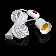 yosunrui5j] E27 2.3M extension cable Lamp Bulb Holder With Switch LED Light Bulb Extension Soet NEW
