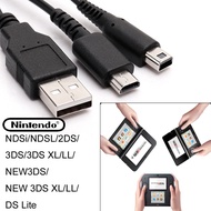 2 IN 1 Dual Connection USB Data Charging Cable for NDSi/NDSL/2DS/3DS/3DS XL/LL/NEW3DS/NEW 3DS XL/LL/