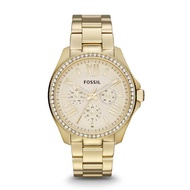 Fossil AM4482 นาฬิกา Fossil ผู้หญิง ของแท้ สีทอง สายแสตนเลส รับประกัน 1 ปี 12/24HR