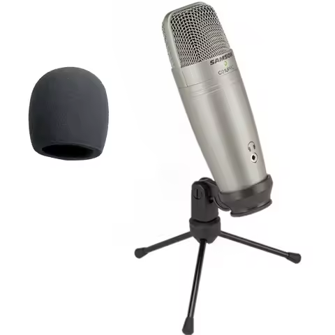 Samson C01U Pro USB Studio Condenser Microphone with Real-time monitoring large diaphragm condenser 
