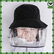 Face Young - (兒童)韓國款兒童寶寶防疫防飛沫漁夫帽 - (黑色）