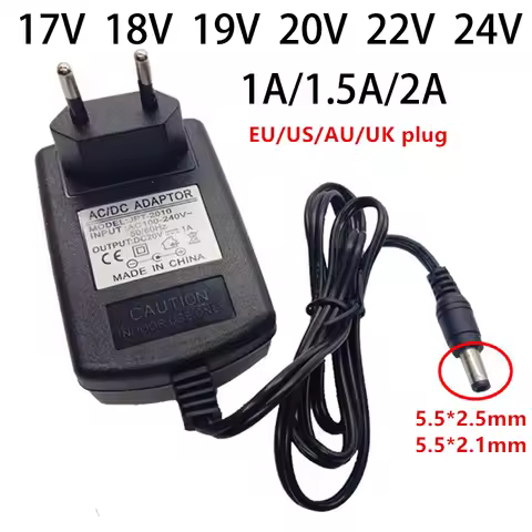 17V 18V 19V 20V 22V 24V Universal Power Adapter EU US UK AU 17 18 19 20 22 24 Volt V AC/DC Adaptor 1