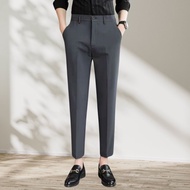 Quần tây nam hàn quốc GOZIN.SHOP dáng baggy vải co giãn dày dặn dáng suông ống rộng màu đen kem - JA