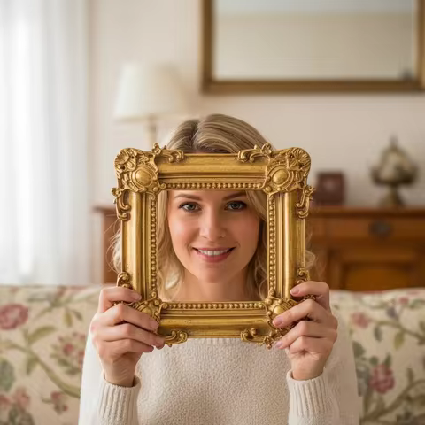 Vintage Gold DIY Shadow Box Frame DIY 3D Memory Display Frames Wedding Photo Display Frames Home Dec