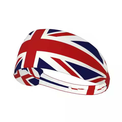 Custom Union Jack Flag Of The UK Training Sweatband Men Women Non Slip Quick Drying Headband Running