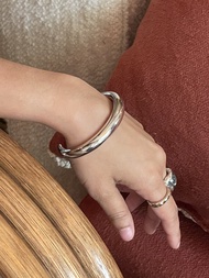 Sarr.rai The Chunky Bangle กำไลข้อมือเงิน เงินแท้ silver925