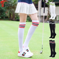 Korean version Callaway-MALBON, J.Lindeberg XXIO-MUNSINGWEAR UNIQLO-golf socks ladies knee-high stockings three bars Joker women's casual sports cotton socks