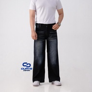 Curve - Men's Baggy Jeans Wide Leg Korean Style Loose Fit Oversize Baggy Jeans Denim Seluar Jeans Le