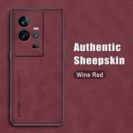 Jingsanc Ốp Da Cho VIVO IQOO 11 5G Ốp Điện Thoại TPU Mềm Silicon Da Cừu Sang Trọng Ốp Lưng Ống Kính