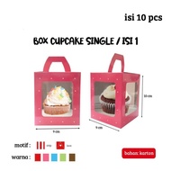 Box Cupcake isi 1 Bougenville Ukuran 9X9X10,5 (10pcs)