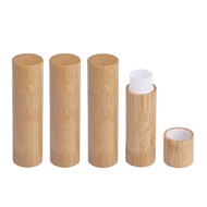 Natural Bamboo Lip Balm Tubes,5.5g Empty Refillable DIY Lipstick Tube Holder Deodorant Case For Cosm