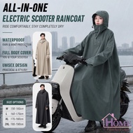 Thickened Adult Motorcycle Raincoat Unisex Waterproof Integrated Rain Poncho Oversized Hooded