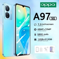 Original smartphone A97 HD dual camera 7.5 inches 12GB+512GB [5G Android phone dual SIM dual core 58