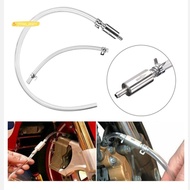 【yves_service】1Set Motorcycle Brake Bleed Bleeder Fluid Hose Hydraulic Silver Brake Bleeder Tool Kit