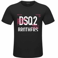 DSQUARED2 Classic Logo Printed Men's T-shirt Fashion Casual 100% Premium Cotton Large Size Shirt