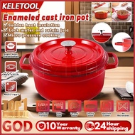 Oval Enameled Cast Iron Dutch Oven Non Stick Deep Pot with Lid for Sourdough Bread Braising Stewing 