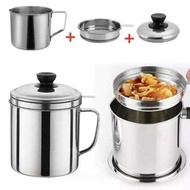 Oil Pot Stainless Steel Oil Filter Container Oil Filter Cup Oil Filter Holder/
