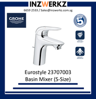 Grohe 23707003 EuroStyle Basin Mixer Tap S Size