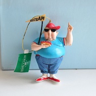 Foreign Trade Country Painted Creative Fun Funny Funny Fatty Eating Burger American Guy Fun Pendant 