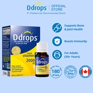 Ddrops Adults 2000 IU Liquid Vitamin D3 Supplement (180 Drops/5 ml)