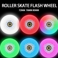KUFUN Roller Skate 4 pcs Wheels LED Wheels Inline Skate Waveboard Shiny Light 90A 72mm 76mm 80mm