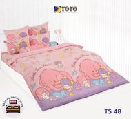 TOTO  (TS48) ลายทวินสตาร์ Twin Star ชุดผ้าปูที่นอน ชุดเครื่องนอน ผ้าห่มนวม  ยี่ห้อโตโตแท้100%