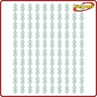 [KEYOO] 100 Pcs Dollar Shape Paper Clips, Green 4.5*2cm Metal Paper Clips, Novelty Prevent Slip Smal