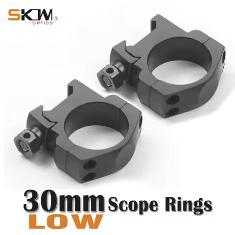Skwoptics-Scope Ring Rail Riflescope Mount Fit, Picatinny, LOW 30mm Rings