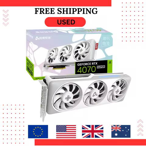 USED AX Gaming RTX 4070 SUPER X3W MAX 12GB Video Card GDDR6X 12GB 192Bit NVIDIA GPU GeForce 4070s pl