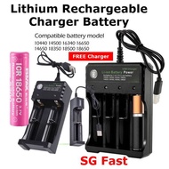 BMAX 18650 USB Charger 1/2/4 Slot 18650 Battery 3.7V Lithium Rechargeable Battery (Free Charger)