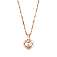 [Self-Operated] Chopard/Chopard HAPPYDIAMONDS ICONS Series 18K Rose Gold Diamond Necklace