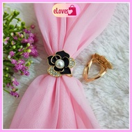 eLoves - Bros Ring Model Bunga Premium / Bross Cincin Jilbab Hijab / Tuspin Dagu Juntai Kecil / Pin 