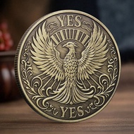 Phoenix Lucky Coin Pendant God Bird Suzaku Stray Coin Pendant Skull Man Gift Collection Decision Coi