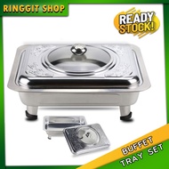 Ringgit Shop 5 SETS 34x28 BUFFET EMBOSSED / BUFFET TRAY SET / BUFFET FOOD TRAY / SERVING TRAY /FOOD 