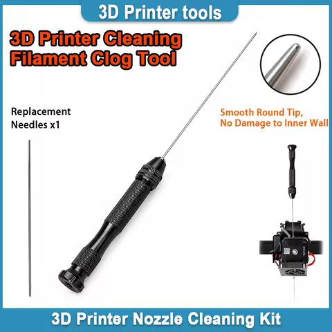 Clog Poke 3D Printer Accessories Φ1.6mm Cleaning Needle Tool for Any 1.75mm Nozzles, 3D Printer Nozz