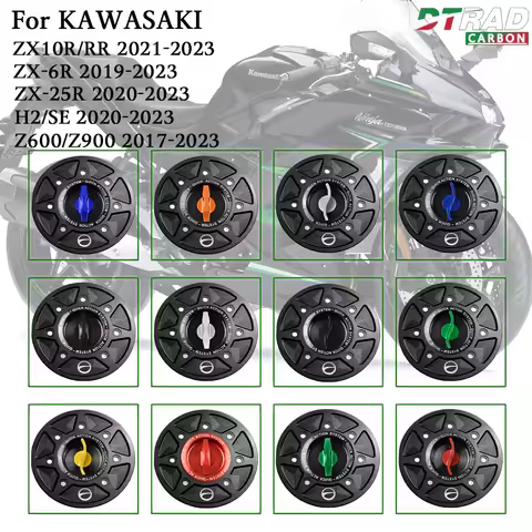ZX-10R For Kawasaki ZX10R Z900/SE Z650 H2/SE ZX6R 1000SX CNC Aluminum Alloy Quick-Release Fuel Tank 